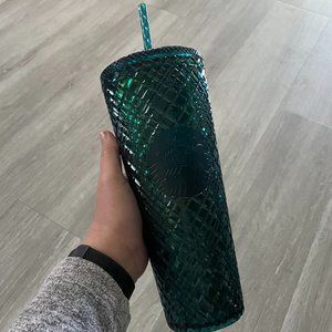 Starbucks 2021 Winter Holiday Emerald Green Jewel Venti Tumbler